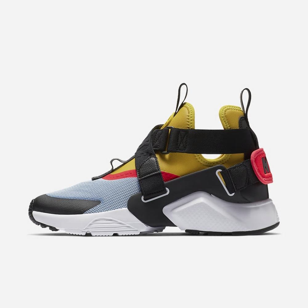 Sneakers Nike Air Huarache City Multicolore 9240-658 Aluminum/Bright Citron/Bright Crimson/Black Femme | SFM-86925497